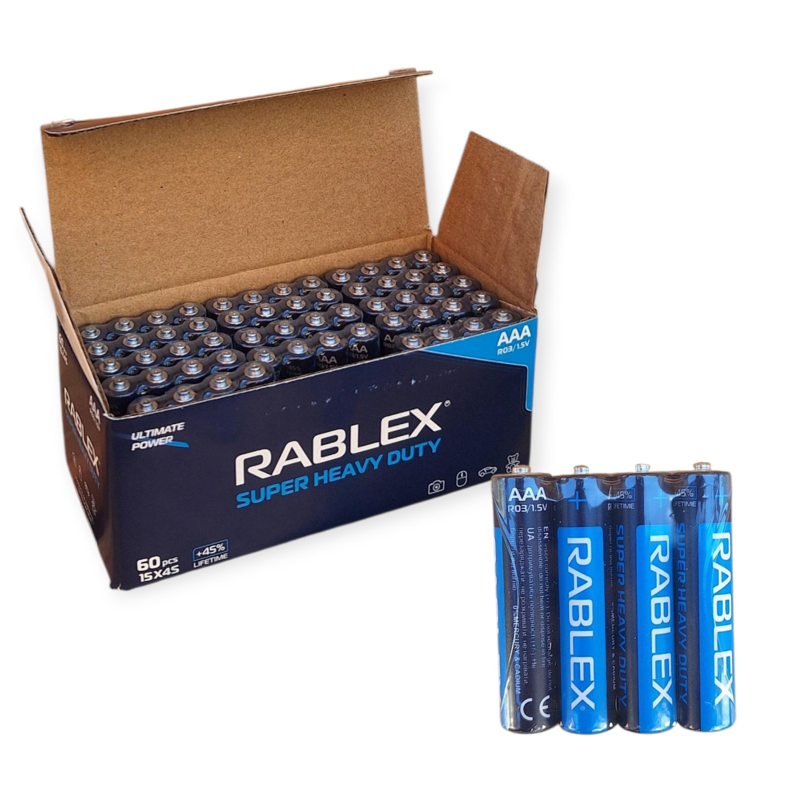Батарейки сольові Rablex ААА/R3 Батарейки сольові Rablex ААА/R3
