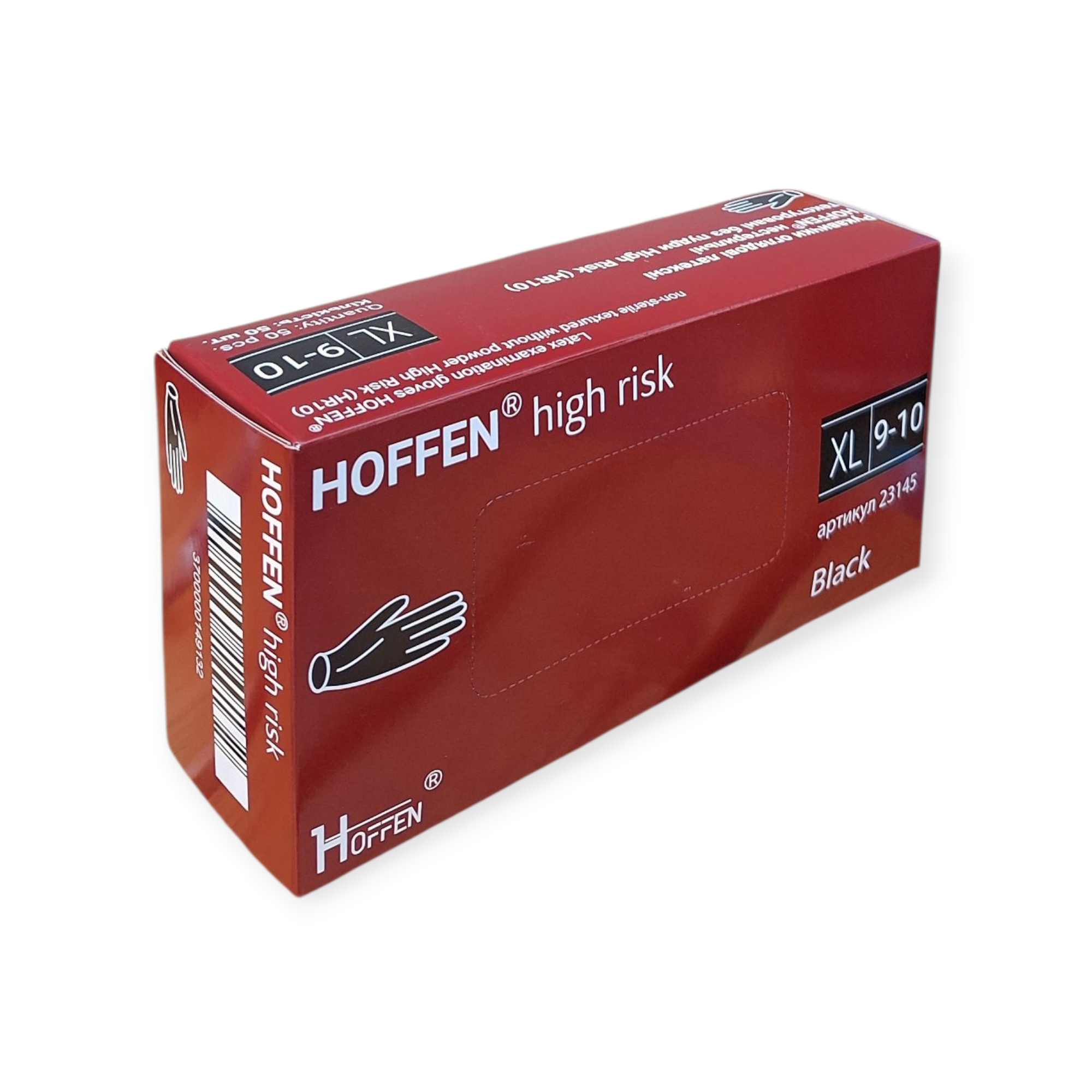 Рукавички латексні Hoffen High Risk ХL чорні міцні 25 пар (аналог Амбуланс) Рукавички латексні Hoffen High Risk ХL чорні міцні 25 пар (аналог Амбуланс)