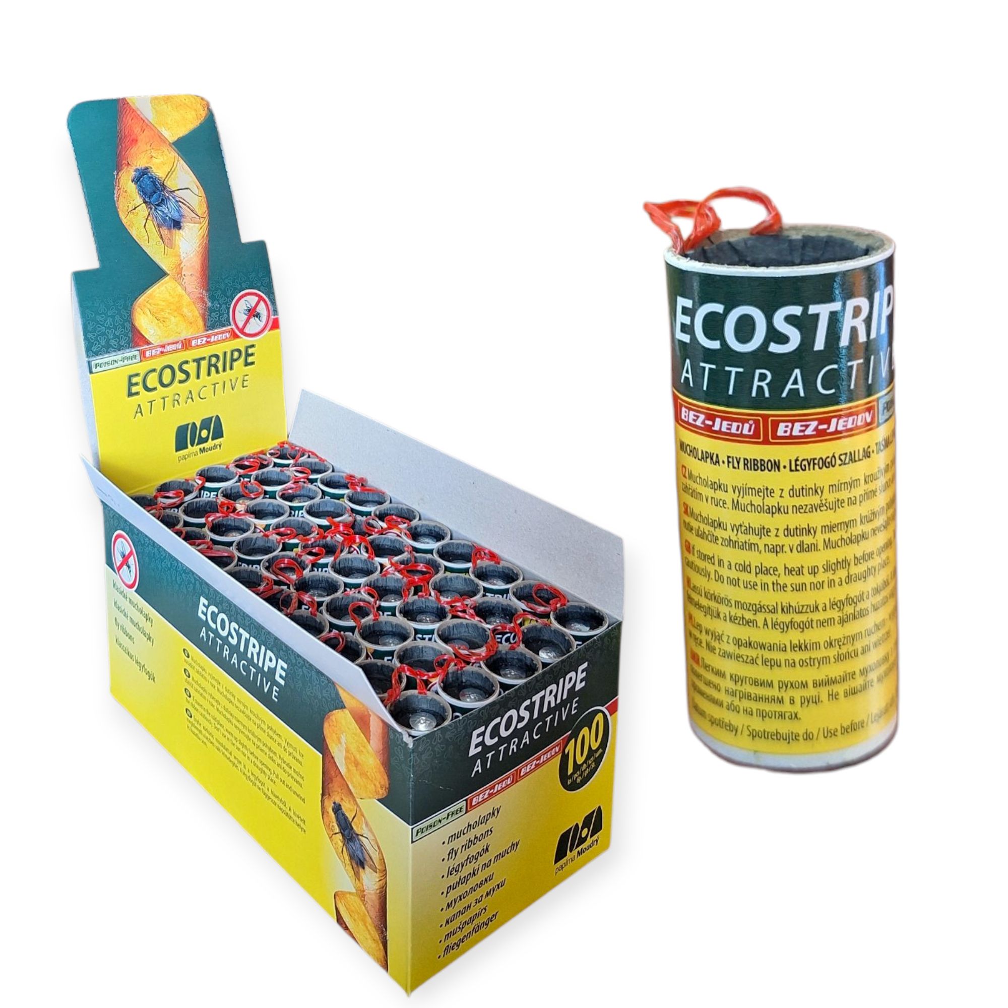 Клейка стрічка від мух ECOSTRIPE Attractive Чехія 100 шт Клейка стрічка від мух ECOSTRIPE Attractive Чехія 100 шт