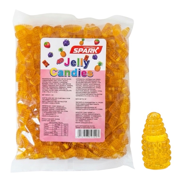 Желейки 4D з начинкою Кукурудза Candy Spark 1 кг