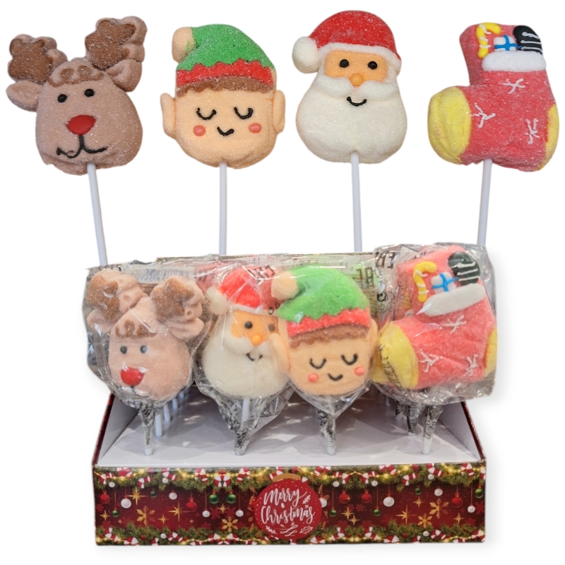 Зефір на паличці Merry Christmas marshmallow 24шт