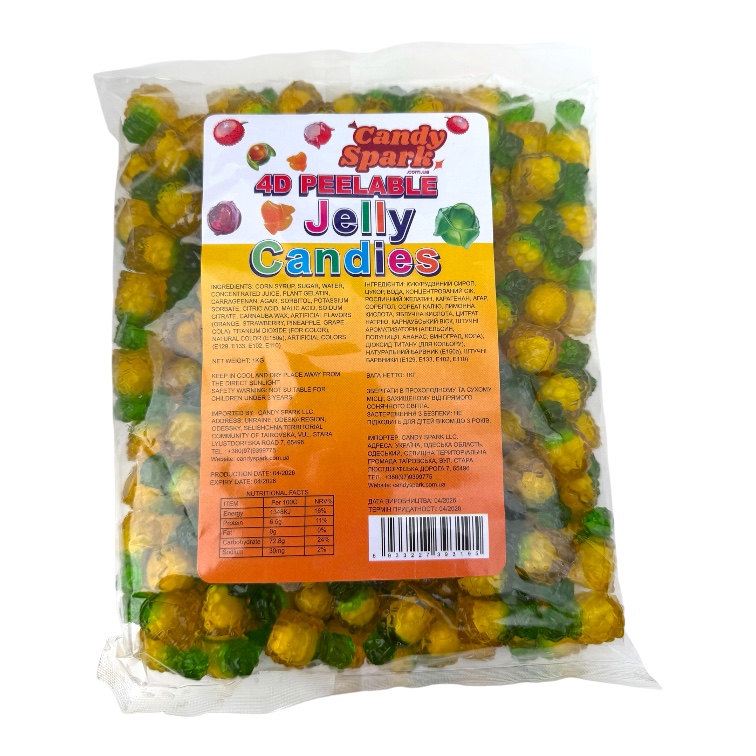 Желейки 4D Ананас Candy Spark 1 кг Желейки 4D Ананас Candy Spark 1 кг
