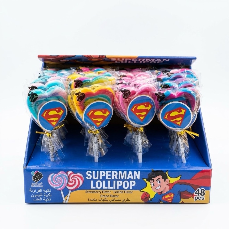 Льодяники на паличці Superman Lollipop 48 шт