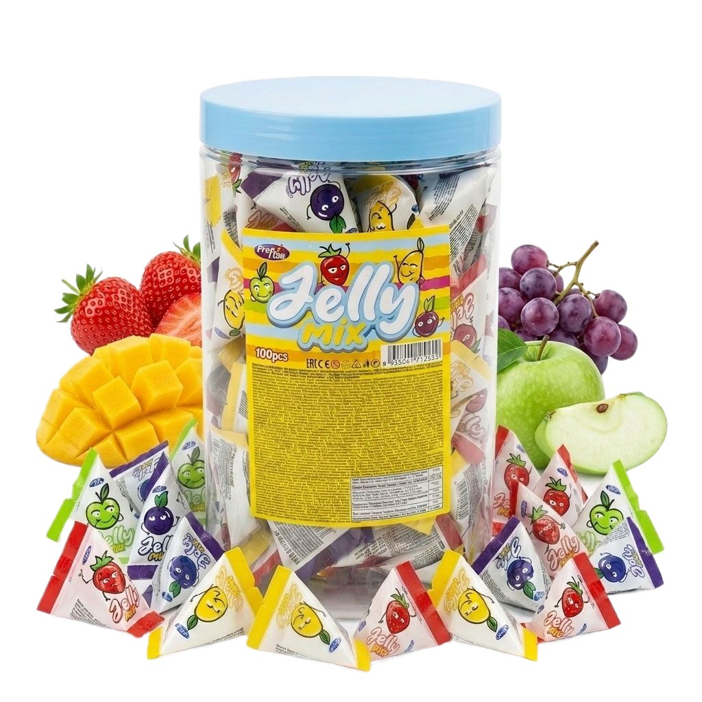 Желейки треугольные Jelly Mix Profisa в тубусе 100 шт